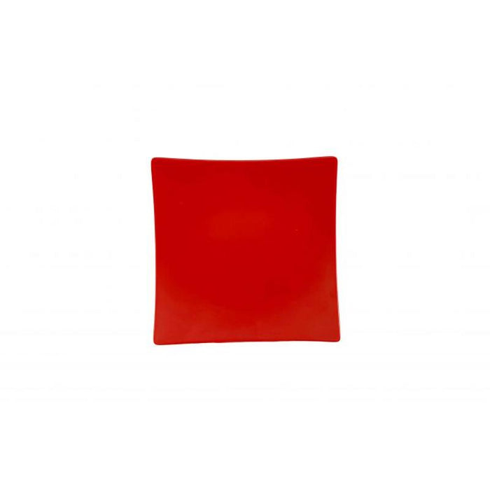 Thunder Group Melamine Asian 10 FLARE PLATE, 1 3/4 DEEP, PURE RED, 1 doz