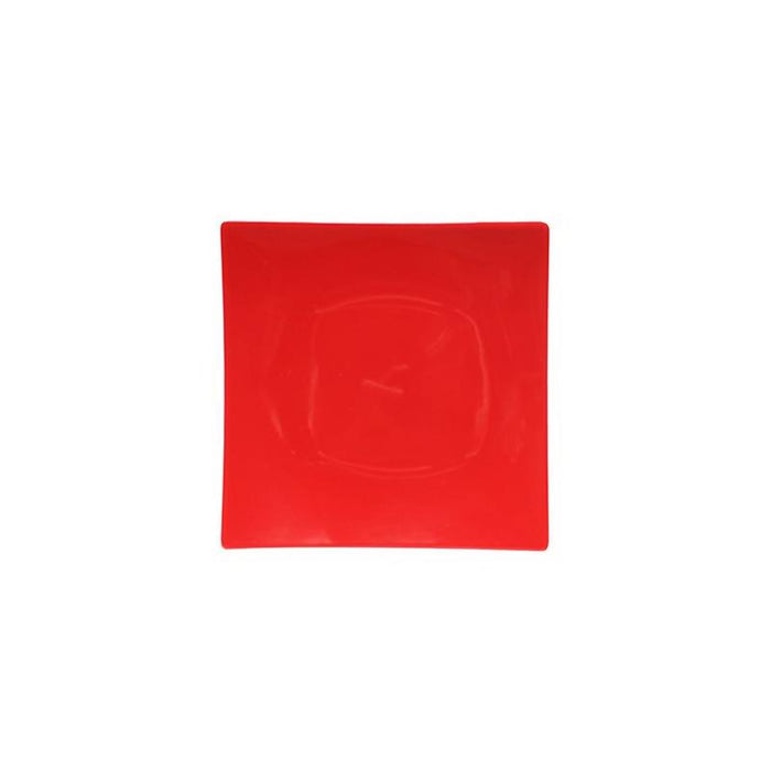 Thunder Group Melamine Asian 10 FLARE PLATE, 1 3/4 DEEP, PURE RED, 1 doz