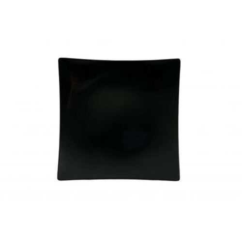 Thunder Group Melamine Asian 12 3/8" FLARE PLATE, 2" DEEP, BLACK , 1 doz