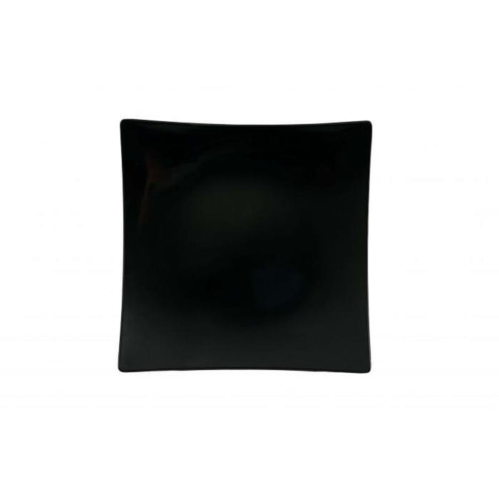 Thunder Group Melamine Asian 12 3/8" FLARE PLATE, 2" DEEP, BLACK , 1 doz