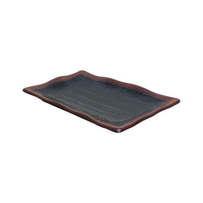 Thunder Group Melamine Asian 11 1/4" X 5" RECTANGULAR PLATE, TENMOKU, 1 doz