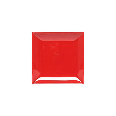 Thunder Group Melamine Asian 4 1/2 SQUARE PLATE, 1/2 DEEP, PURE RED, 1 doz