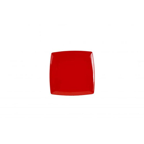 Thunder Group Melamine Asian 6 SQUARE PLATE, 1/2 DEEP, PURE RED, 1 doz