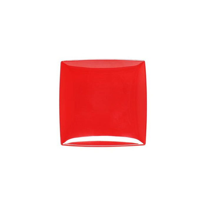 Thunder Group Melamine Asian 10 SQUARE PLATE, 1 DEEP, PURE RED, 1 doz