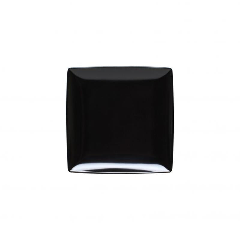Thunder Group Melamine Asian 12" SQUARE PLATE, 1" DEEP, BLACK , 1 doz