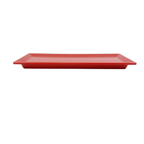 Thunder Group Melamine Asian 15 X 5 1/4 PLATE, 1 DEEP, PURE RED, 1 doz