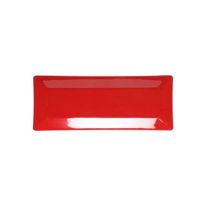 Thunder Group Melamine Asian 15 X 5 1/4 PLATE, 1 DEEP, PURE RED, 1 doz