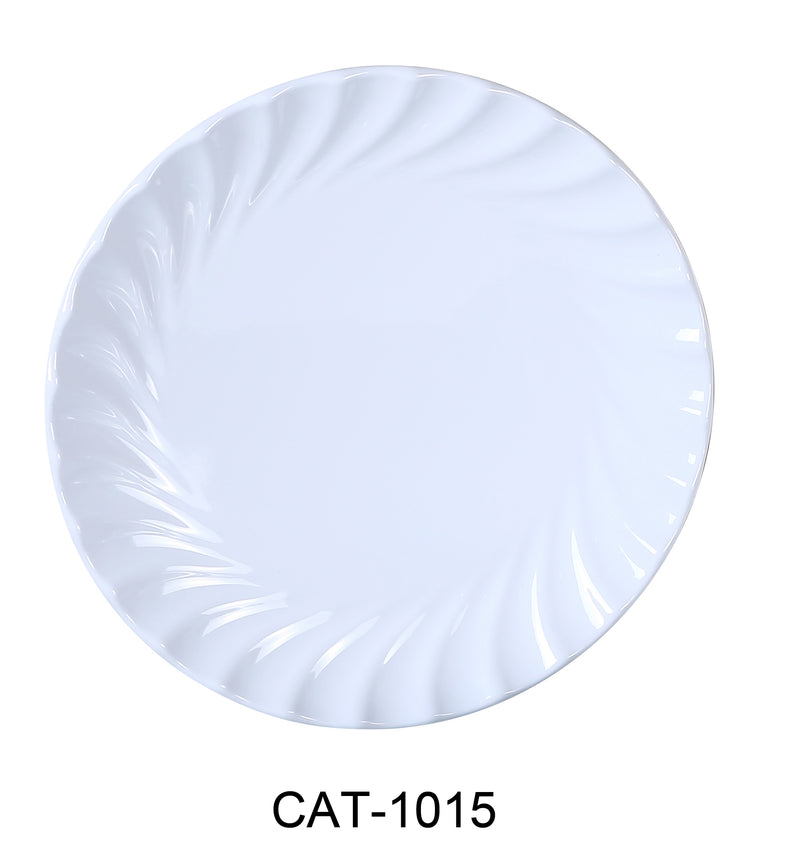 Yanco CAT-1015 Catering Round Plate, Shape: Round, Color: White, Material: Melamine, Pack of 6