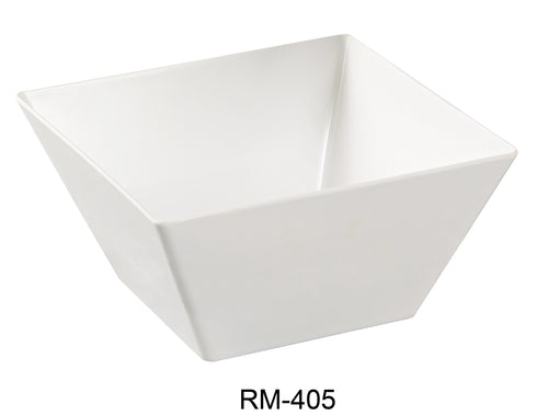 Yanco RM-405 Rome Square Bowl, Melamine, Pack of 48 (4 Dz)