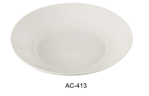 Yanco AC-413 ABCO 13" Salad Plate, Shape: Round, Color: White, Material: China, Pack of 12