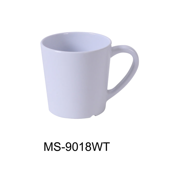 Yanco MS-9018WT Mile Stone Coffee/Tea Mug/Cup, , Color: White, Material: Melamine, Pack of 48