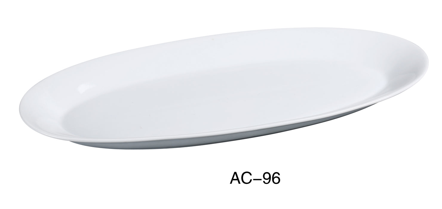 Yanco AC-96 ABCO 16" X 7 3/4" X 1 1/4" Fishia Platter, Pack of 12