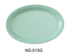 Yanco NS-515G Nessico Oval Platter with Narrow Rim, Shape: Oval, Color: Green, Material: Melamine, Pack of 12