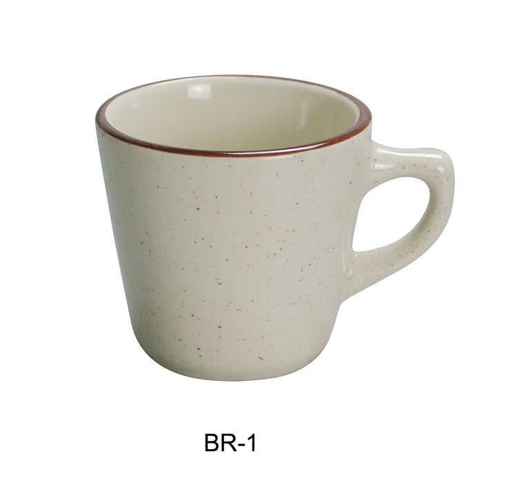 Yanco BR-1 Brown Speckled Tall Cup, , Color: White and Brown, Material: China, Pack of 36