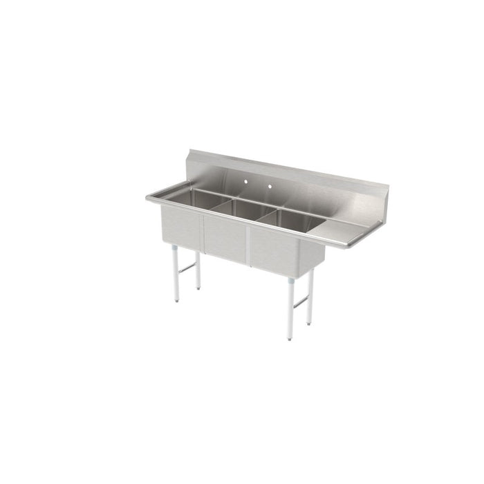 GSW 3 Compartment Sink - Right Drain Board