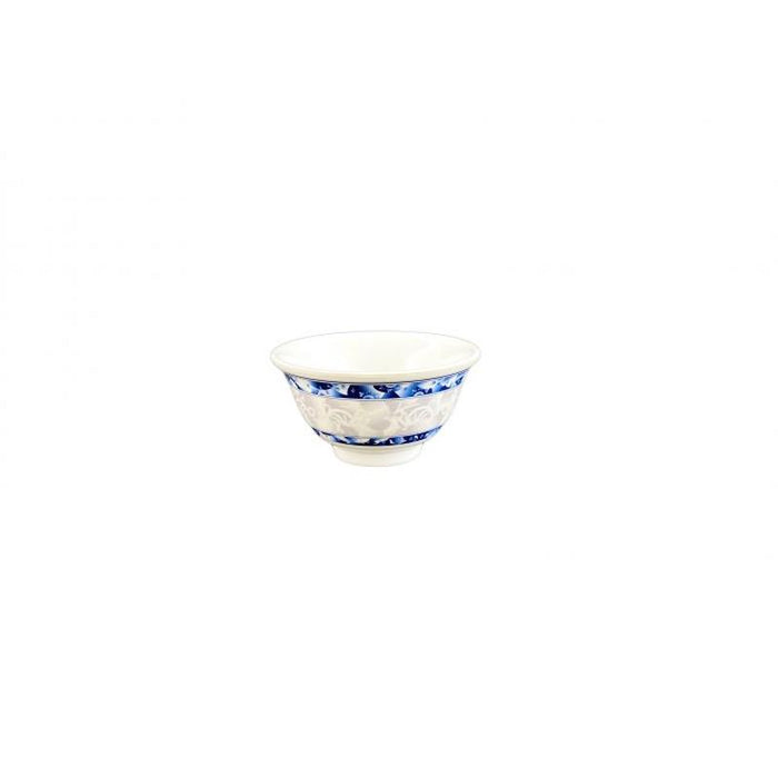 Thunder Group Melamine Asian 6 OZ, 3 3/4" RICE BOWL, BLUE DRAGON, 2 doz