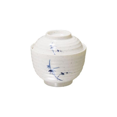 Thunder Group Melamine Asian 9 OZ, 4" MISO BOWL W/ LID, BLUE BAMBOO,1 doz