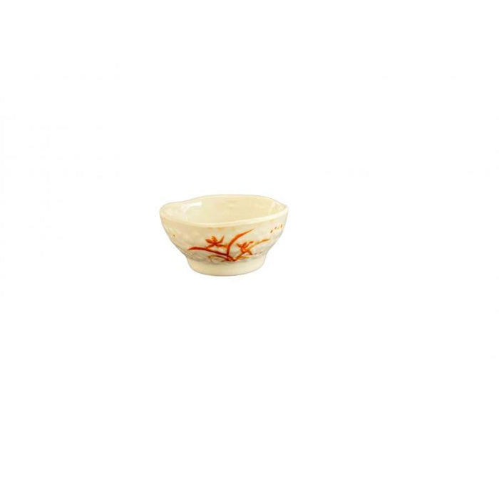 Thunder Group Melamine Asian 2 OZ, 3 1/4" DISH SAUCER, GOLD ORCHID, 1 doz