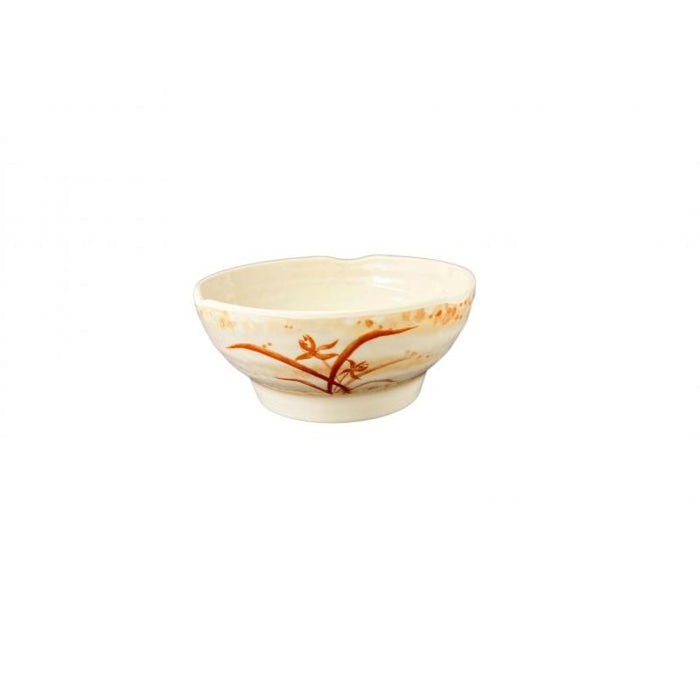 Thunder Group Melamine Asian 23 OZ, 6 1/2" WAVE SOUP BOWL, GOLD ORCHID, 1 doz