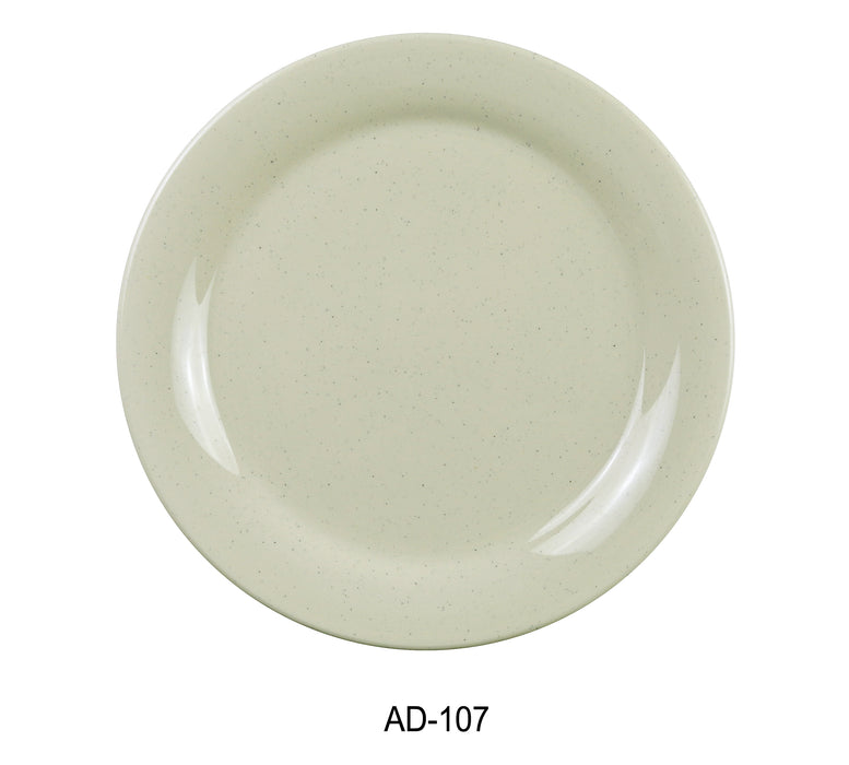 Yanco AD-107 Ardis Round Dinner Plate, Shape: Round, Color: Tan, Material: Melamine, Pack of 48