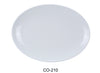 Yanco CO-210 Coupe Pattern Oval Platter, Shape: Oval, Color: White, Material: Melamine, Pack of 24