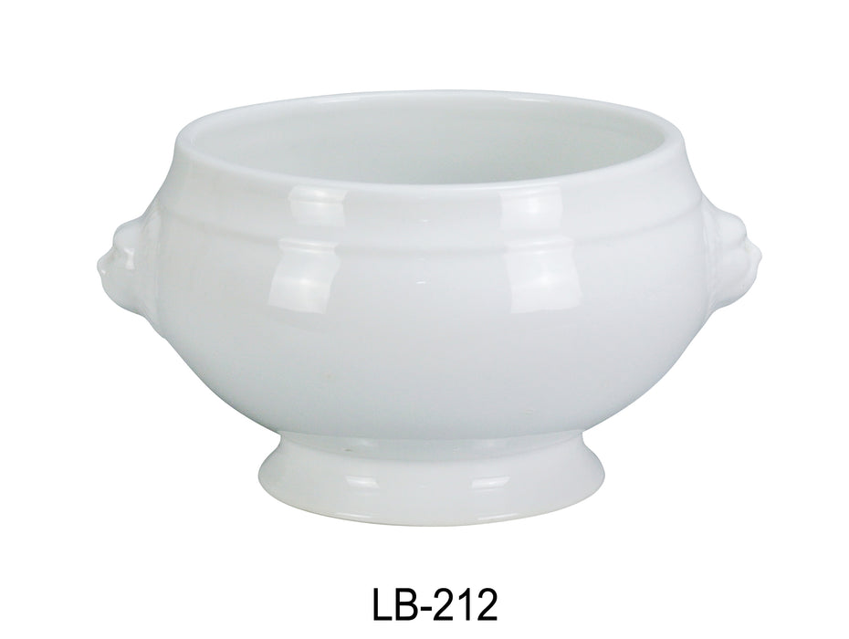 Yanco LB-212 Lion Bouillon Cup, Shape: Novelty, Color: White, Material: China, Pack of 24