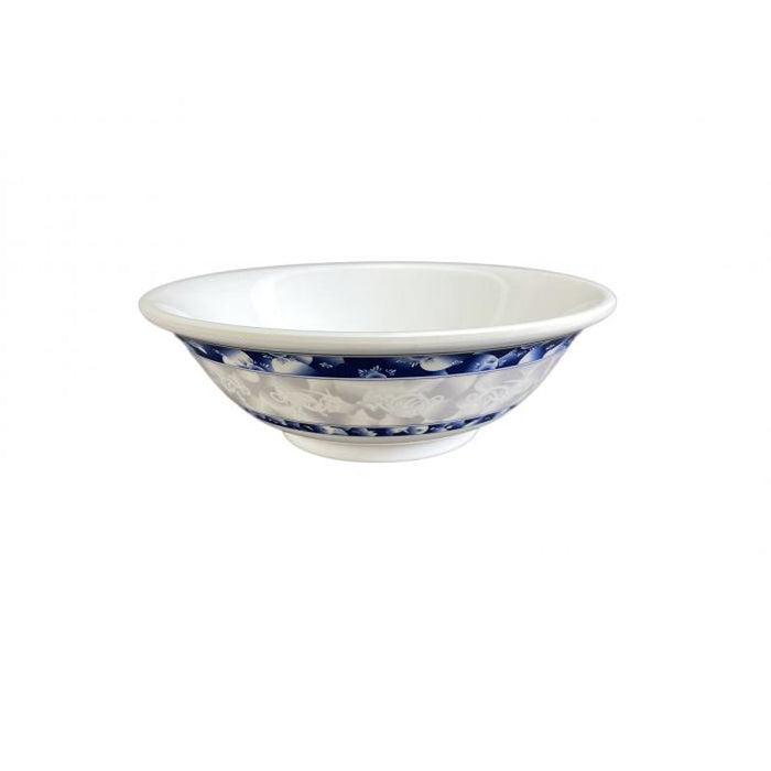 Thunder Group Melamine Asian 22 OZ, 6 7/8" RIMLESS BOWL, BLUE DRAGON,1 doz