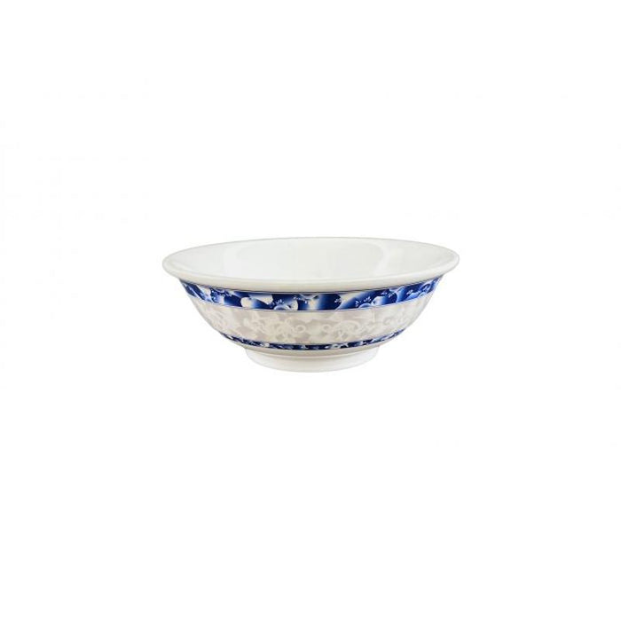 Thunder Group Melamine Asian 32 OZ, 7 1/2" RIMLESS BOWL, BLUE DRAGON,1 doz