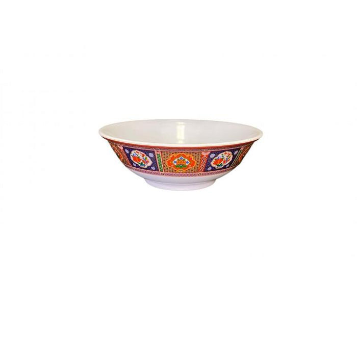 Thunder Group Melamine Asian 52 OZ, 8 3/4" RIMLESS BOWL, PEACOCK, 1 doz