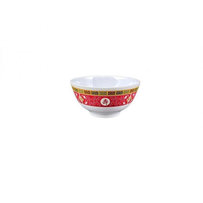 Thunder Group Melamine Asian 25 OZ, 5 7/8" RICE BOWL, LONGEVITY, 1 doz