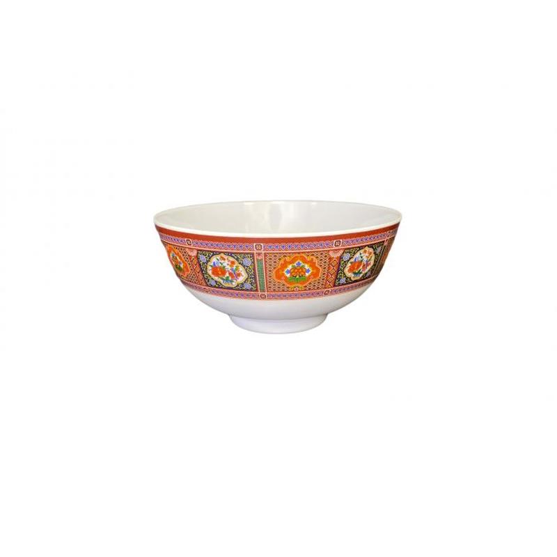 Thunder Group Melamine Asian 39 OZ, 7" RICE BOWL, PEACOCK, 1 doz