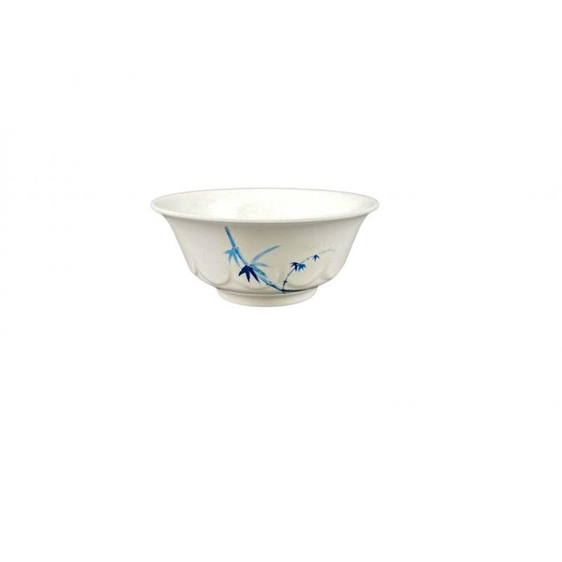 Thunder Group Melamine Asian 25 OZ, 6 1/4" SCALLOPED BOWL, BLUE BAMBOO,1 doz