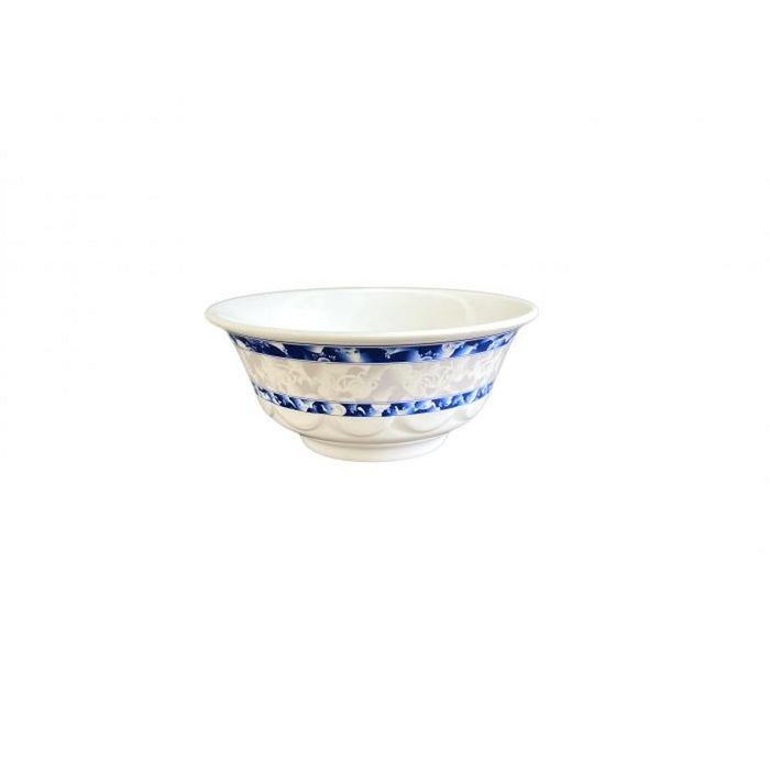 Thunder Group Melamine Asian 25 OZ, 6 1/4" SCALLOPED BOWL, BLUE DRAGON,1 doz