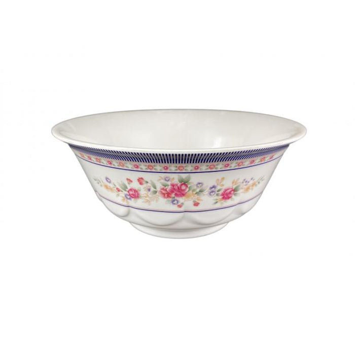 Thunder Group Melamine Asian 53 OZ, 8 1/4" SCALLOPED BOWL, ROSE, 1 doz