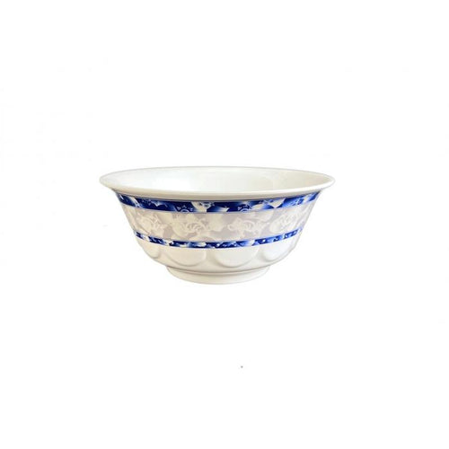 Thunder Group Melamine Asian 53 OZ, 8 1/4" SCALLOPED BOWL, BLUE DRAGON,1 doz