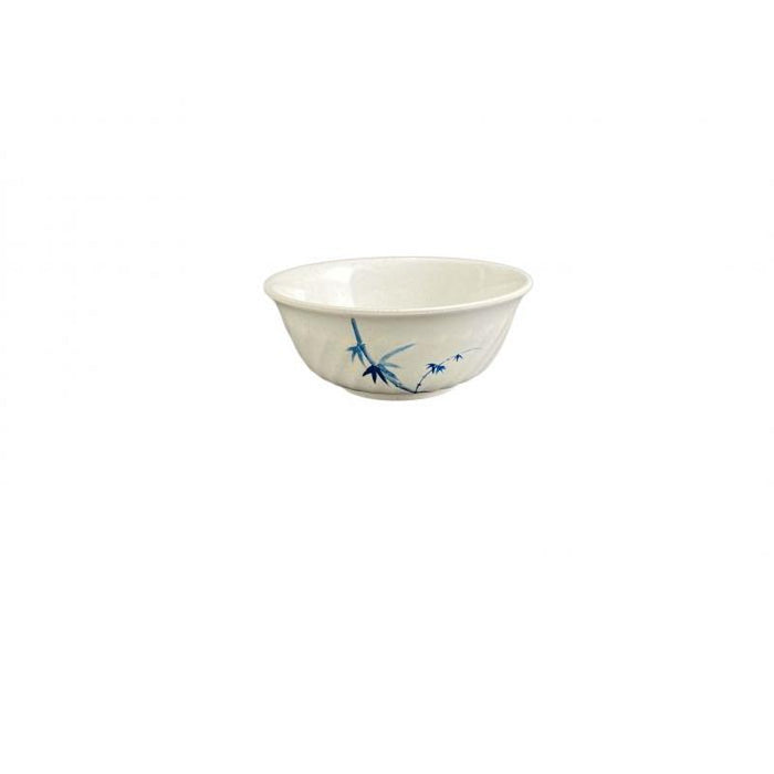 Thunder Group Melamine Asian 21 OZ, 6" SWIRL BOWL, BLUE BAMBOO,1 doz