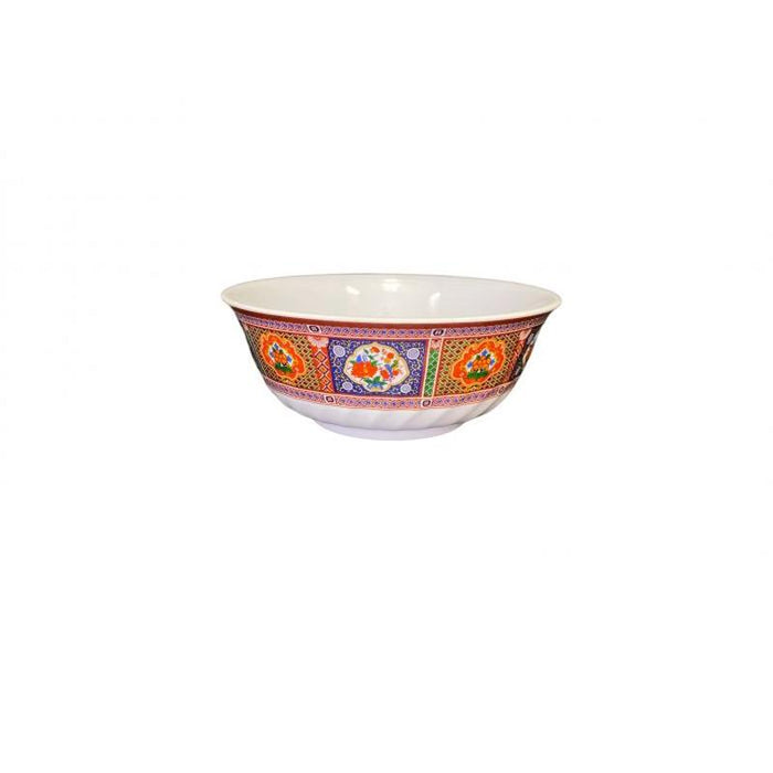 Thunder Group Melamine Asian 32 OZ, 6 7/8" SWIRL BOWL, PEACOCK, 1 doz