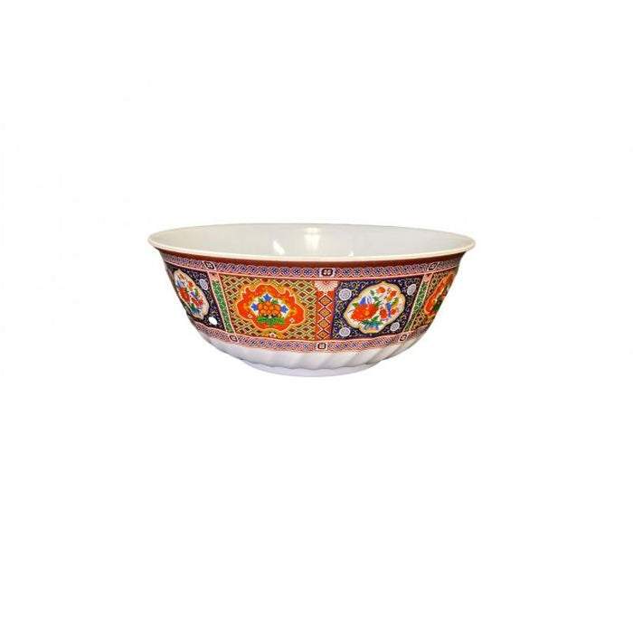 Thunder Group Melamine Asian 72 OZ, 9" SWIRL BOWL, PEACOCK, 1 doz