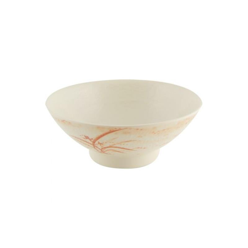 Thunder Group Melamine Asian 24 OZ, 6 3/4" SOUP BOWL, GOLD ORCHID, 1 doz