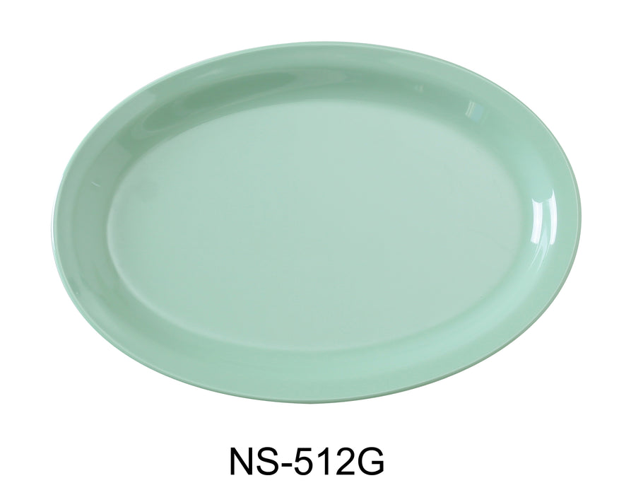 Yanco Nessico NS-512G Oval Platter with Narrow Rim, Melamine, Pack of 24 (2 Dz)