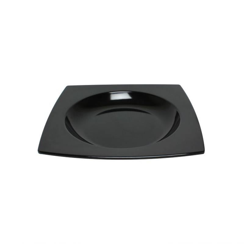 Thunder Group Melamine Asian 22 OZ, 10 1/2" PASTA BOWL, 1 3/8" DEEP, BLACK , 1 doz