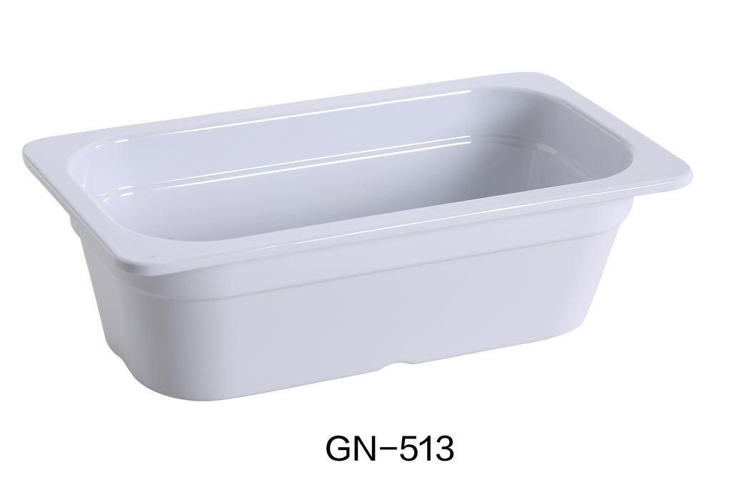Yanco GN-513 GN PAN 12.75" X 7" X 4" PAN, Shape: Rectangular, Color: White, Material: Melamine, Pack of 6