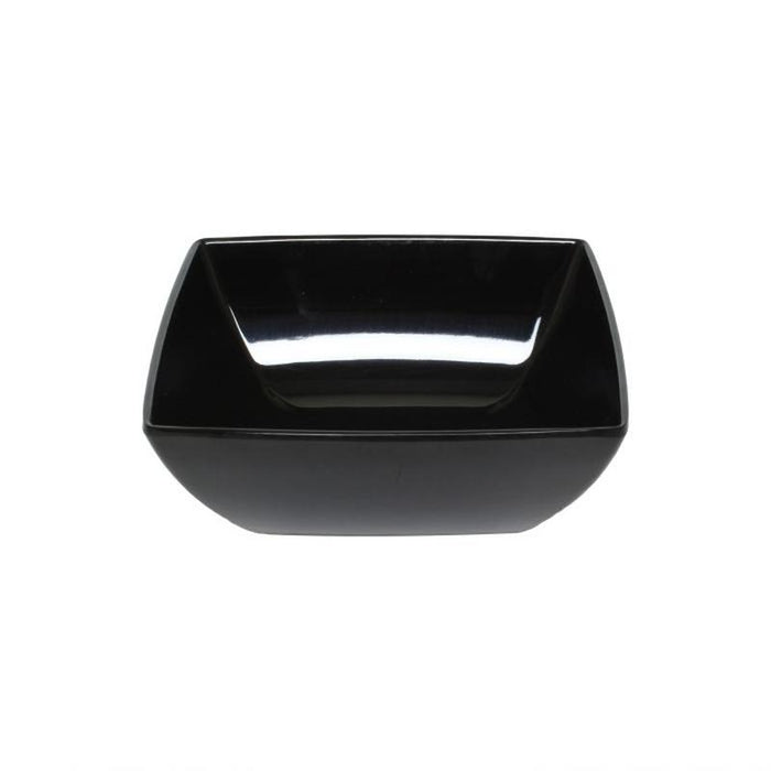 Thunder Group Melamine Asian 2 1/2 OZ, 2 5/8" SQUARE BOWL, 1 3/8" DEEP, BLACK , 1 doz