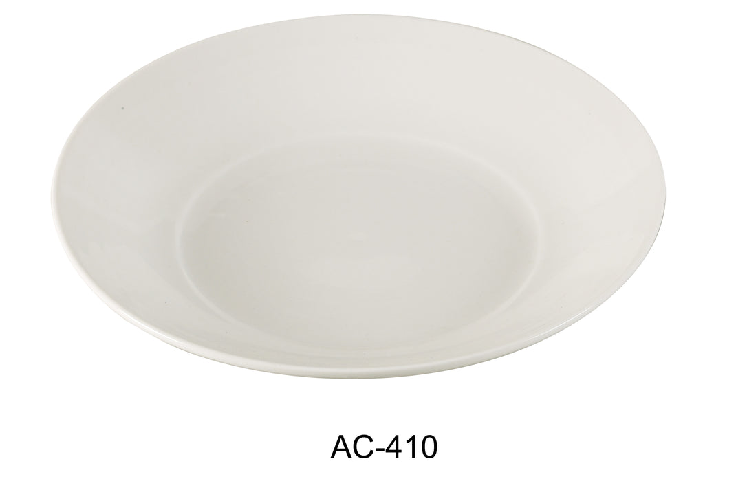 Yanco AC-410 ABCO 10.5" Salad Plate, Shape: Round, Color: White, Material: China, Pack of 12