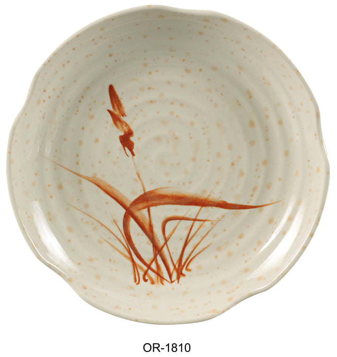 Yanco Orchis OR-1810 Lotus Shape Plate, Melamine, Pack of 24 (2 Dz)