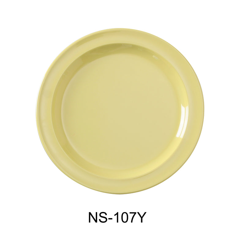 Yanco Nessico NS-107Y Round Dessert Plate, Melamine, Pack of 48 (4 Dz)
