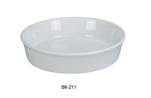 Yanco BK-211 Accessories 11" ROUND DEEP PLATE , Shape: Round, Color: White, Material: China, Pack of 12