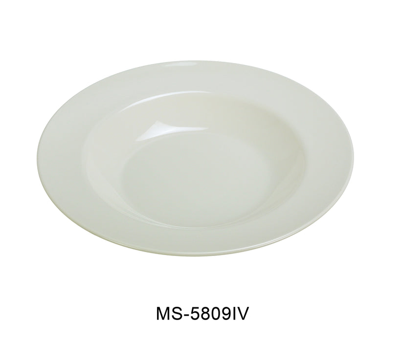 Yanco MS-5809IV Mile Stone Pasta Bowl, Shape: Round, Color: Ivory, Material: Melamine, Pack of 24