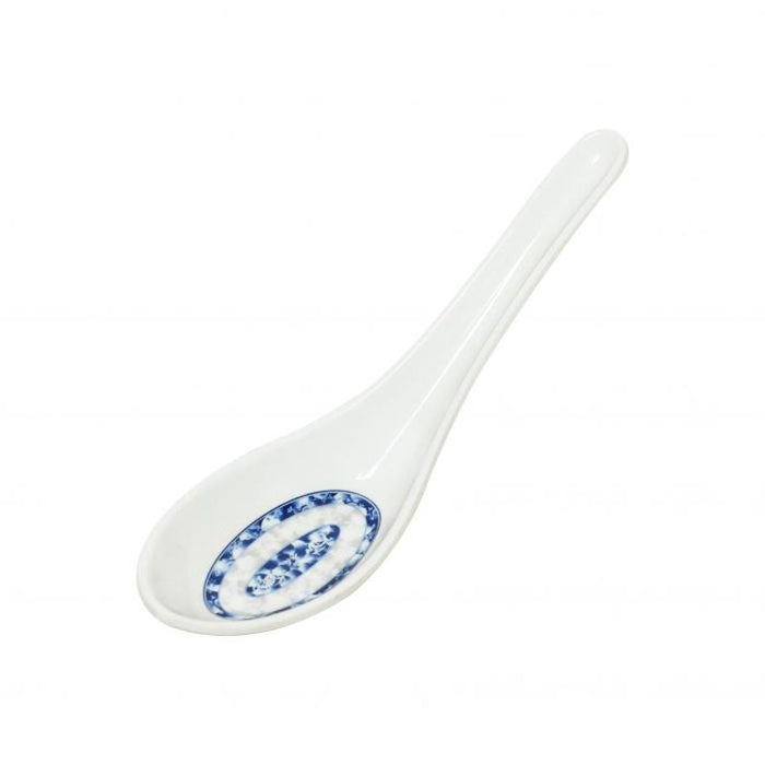 Thunder Group Melamine Asian 3/4 OZ, 5 5/8" x 1 5/8" WON TON SOUP SPOON, BLUE DRAGON, 5 doz