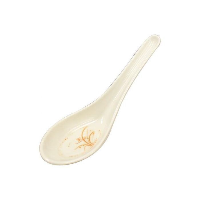 Thunder Group Melamine Asian 3/4 OZ, 5 5/8" x 1 5/8" SPOON, GOLD ORCHID, 5 doz